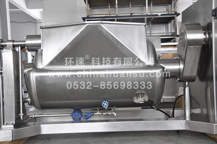 可傾斜式物料攪拌鍋，一鍵觸屏操作